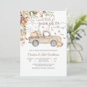 Herfst Pompoen Baby Shower Uitnodiging (Staand voorkant)
