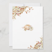 Herfst Pompoen Baby Shower Uitnodiging (Achterkant)