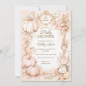 Herfst  pompoen baby shower uitnodiging (Voorkant)