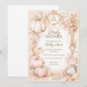 Herfst  pompoen baby shower uitnodiging (Voorkant / Achterkant)