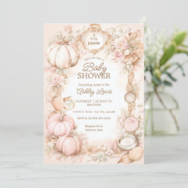 Herfst  pompoen baby shower uitnodiging