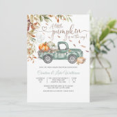 Herfst Pompoen Baby Shower Uitnodiging (Staand voorkant)