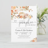 Herfst Pompoen Baby Shower Uitnodiging (Staand voorkant)