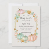 Herfst Pompoen Baby shower uitnodiging (Voorkant)