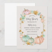 Herfst Pompoen Baby shower uitnodiging (Voorkant / Achterkant)