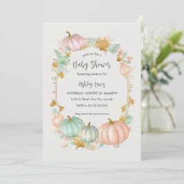 Herfst Pompoen Baby shower uitnodiging