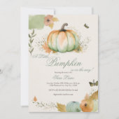 Herfst pompoen Baby shower uitnodiging (Voorkant)
