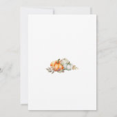 Herfst Pompoen Baby Shower Uitnodiging (Achterkant)