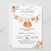 Herfst Pompoen Baby shower Uitnodiging Bewerkbare  (Voorkant)