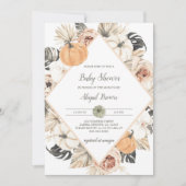 Herfst pompoen Baby shower uitnodiging digitaal (Voorkant)