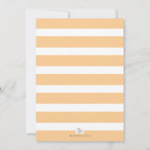 Herfst pompoen Baby shower uitnodiging Oranje stre (Achterkant)