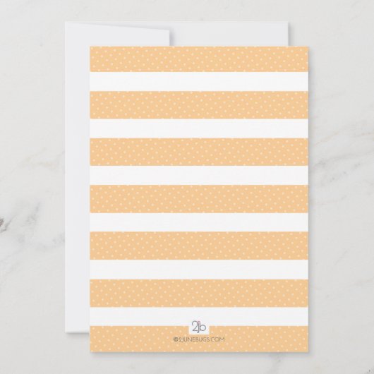 Herfst pompoen Baby shower uitnodiging Oranje stre (Achterkant)