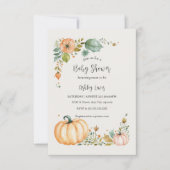 Herfst Pompoen Baby shower uitnodigingen (Voorkant)