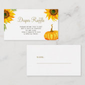 Herfst pompoen baby shower van de herfst van het l informatiekaartje (Voorkant / Achterkant)