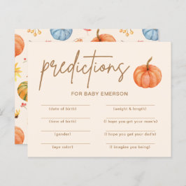 Herfst Pompoen Baby shower voorspellingen Spel