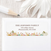 Herfst pompoen Baby shower Waterverf retouradres Etiket (Insitu)