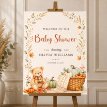 Herfst Pompoen Baby Shower Welkom Bord