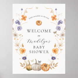  herfst pompoen Baby shower welkomstbord Poster