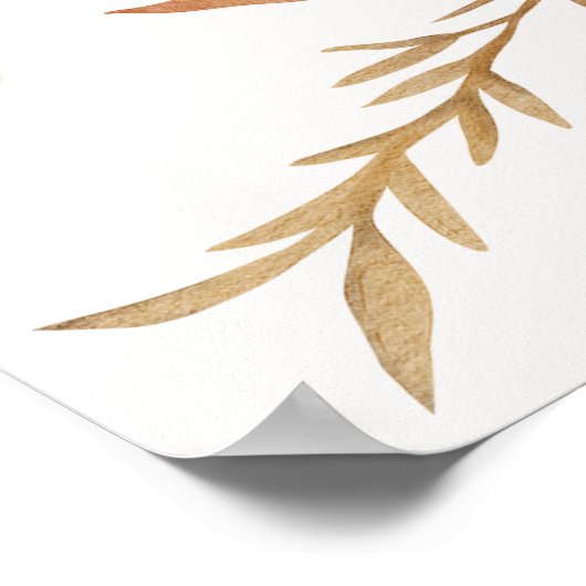  herfst pompoen Baby shower welkomstbord Poster (Hoek)