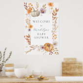  herfst pompoen Baby shower welkomstbord Poster (Keuken)