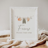 Herfst Pompoen Babykleding Baby shower Favorieten Poster