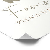 Herfst Pompoen Babykleding Baby shower Favorieten  Poster (Hoek)