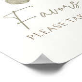 Herfst Pompoen Babykleding Baby shower Favorieten  Poster (Hoek)