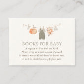 Herfst Pompoen Babykleding Boeken voor Baby Informatiekaartje (Voorkant)