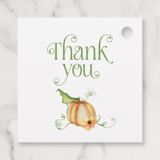 Herfst Pompoen Bedankt Bedankjes Labels (Achterkant)