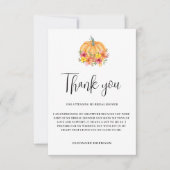 Herfst Pompoen Bedankt Bruidsmeisjes Bruiloft Kaar (Voorkant)