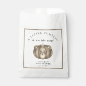 Herfst pompoen beer Baby shower Bedankzakje (Voorkant)