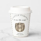 Herfst pompoen beer Baby shower Papieren Bekers (Voorkant)