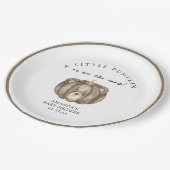 Herfst pompoen beer Baby shower Papieren Bordje (Gekanteld)