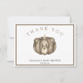 Herfst pompoen beer - Dank u Bedankkaart (Voorkant)