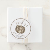 Herfst pompoen Beer - Pop het! Baby Shower Bedankjes Labels (In situ)