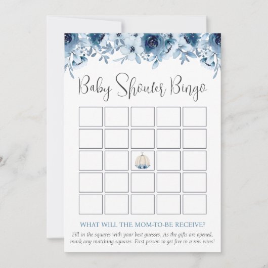 Herfst pompoen bingo raden wie Baby shower games Kaart (Voorkant)