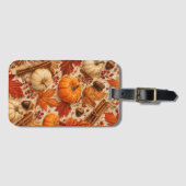 Herfst Pompoen Bladeren Bagage Label (Voorkant (horizontaal))