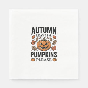 Herfst Pompoen Bladeren Pompoenen AUB Vintage_1 Servet