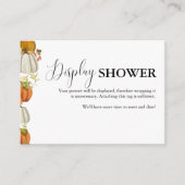 Herfst pompoen bladeren vrijgezellenfeest DIsplay Informatiekaartje (Voorkant)