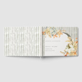 Herfst Pompoen Bladerrijke Bloemboog Trouwfeest Gastenboek (Volledig)