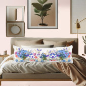 Herfst pompoen, blauw, botanische Waterverf Lichaamskussen