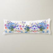 Herfst pompoen, blauw, botanische Waterverf Lichaamskussen (Voorkant)