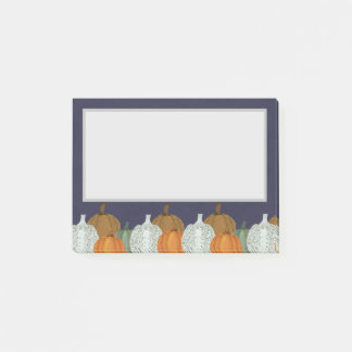 Herfst Pompoen blauwe achtergrond Post-it® Notes
