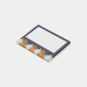 Herfst Pompoen blauwe achtergrond Post-it® Notes (Schuin)