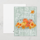 Herfst Pompoen  Blauwe Den Feestdagenkaart (Voorkant / Achterkant)