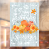 Herfst Pompoen Blauwe Den Raamsticker (Vel 2)