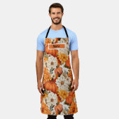 Herfst Pompoen Bloem Aanpasbaar Schort (Gedragen)