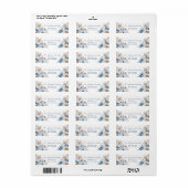 Herfst Pompoen Bloem, Adres Etiket (Full Sheet)