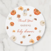 Herfst Pompoen Bloem Boho Favor Labels (Voorkant)