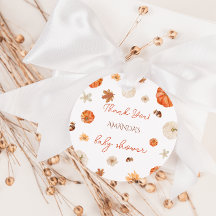 Herfst Pompoen Bloem Boho Favor Labels